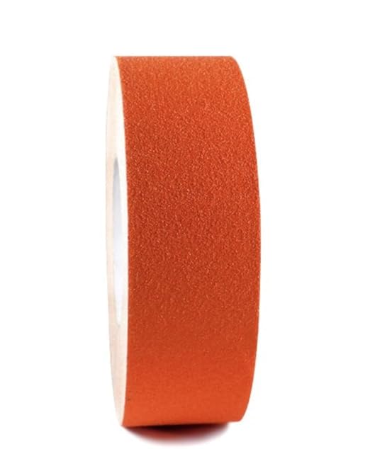 GGR Supplies T.R.U. NST-20C Orange Non-Skid Tape 1 in. Wide x 60 ft. Length Safety Way 60 Grit Anti Slip Traction Tape 32 Mil No Slip