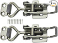 Adjustable Buckle Cabinet Boxes Lever Handle Toggle Catch Latch Lock with Screws,2 Pcs (SK-2S,Range:97-123mm)