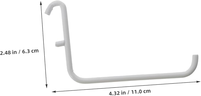 COHEALI Heavy Duty Hardware Bracket Hook Set - 3 Pack White Metal Hooks for Pegboard Tool Organization Easy Installation for Garage and Home Use