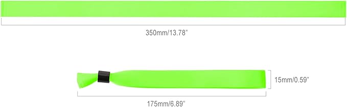 100 Pack Wrist Bands|Light Green Wristbands for Events|Wristbands for Concerts Festival Admission Party|13.78” x 0.59”