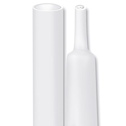 XHF 2 Inch 3:1 Waterproof White Heat Shrink Tubing 4 Ft Marine Grade Wire Cable Adhesive Lined Tube Insulation Seal Against Moisture Corrosion and Air Leakage