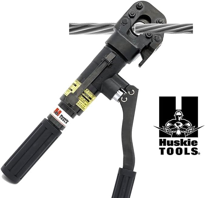 2-Stage 6-Ton Compact Manual Hydraulic Cutter. Cuts Rope, Copper, Aluminum & ACSR Wire up to .75"/20mm and Rebar, Anchor, Rod, Soft Steel Bolts & Guy Wire up to .50"/13mm (JSHA-20)
