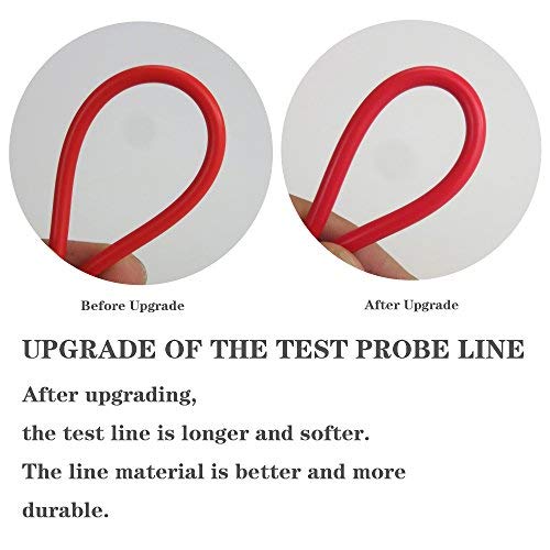 TKDMR 1000V 20A Ultra-Sharp Multimeter Meter Tester Needle Point 35″ / 90 cm Gold-Plated Test Probe Lead