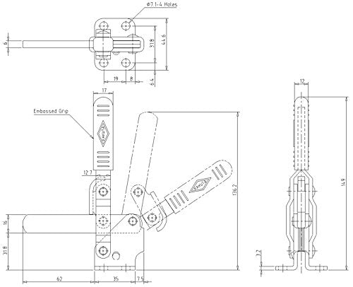 HV350 Downward Pressure Toggle Clamp