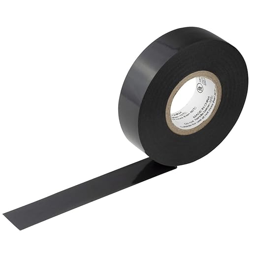 GTSE Black Electrical Tape, 1 Roll – Waterproof, Industrial Grade Vinyl, 3/4 in x 66ft– Strong Self-Adhesive PVC Electric Tape for Wire Insulation, 7 Mil, 600V – UL/CSA Listed