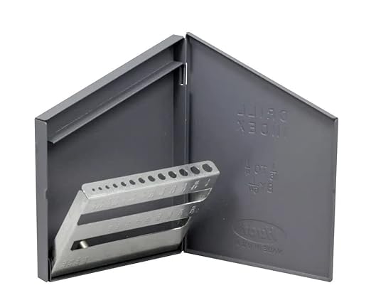 Drill America Drill Bit Index/Case, 1/64-1/4 by 64ths Stub Length (15 Sizes), 11300, HUT2013