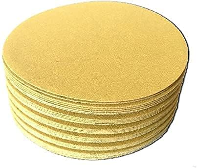 6 Inch Gold Hook and Loop Grip Sanding Discs (100 Pack, 220 Grit)