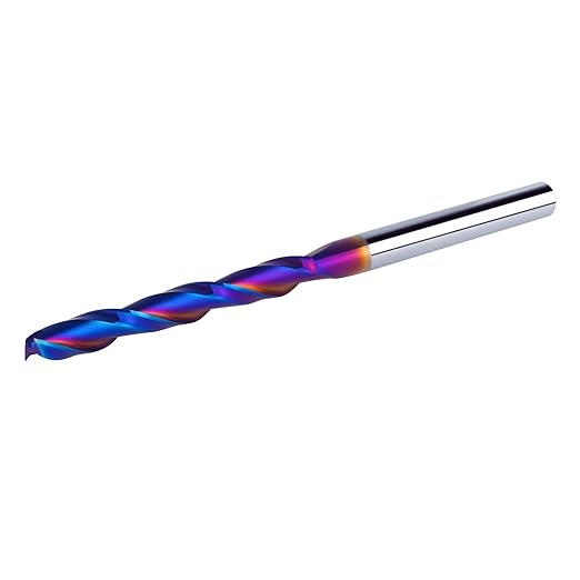 1/4 Upcut Spiral Router Bit 1/4 Inch Shank 2 inch Cutting Length with Extra Long Life Coating CNC Router Bits End Mill for Wood Cutting, Slot Mortise, Engraving
