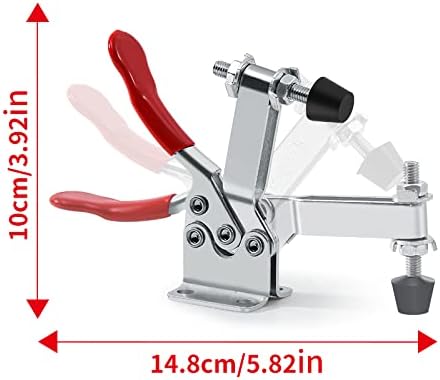 5pack Hold Down Toggle Clamps Woodworking,201B Clamps for Woodworking,Vertical Clamp,Cam Clamp Quick Release Toggle Clamp for CNC Hold Down Clamps,200Lbs Heavy Duty Toggle Clamp for T Track Cam Action