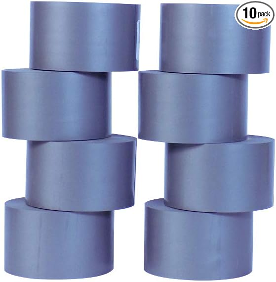 WOD ETC766 Professional Grade General Purpose Gray Electrical Tape UL/CSA Listed core. Vinyl Rubber Adhesive Electrical Tape: 2 inch X 66 ft. - Use at No More Than 600V & 176F (Pack of 10)