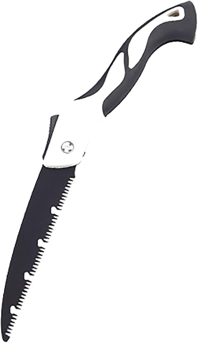 Folding Saw with Rubber Handle, 16.1 Inch Manganese Steel SK-5 Blade Pruning Saw for Hunting, Gardening, Camping and Trimming (blade 18cm)