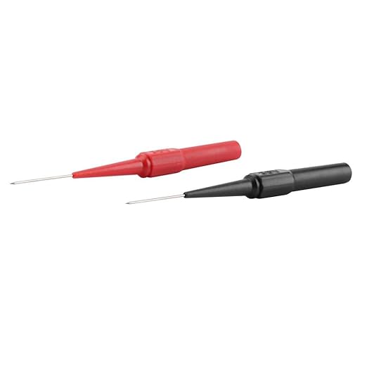 Test Probes Insulation Piercing Needle, Yosoo Sharp Stainless Steel Needle Tipped Tip Multimeter Probes Test Leads Flexible Silicon Back Probe Pin for Multimeters 1 Pair
