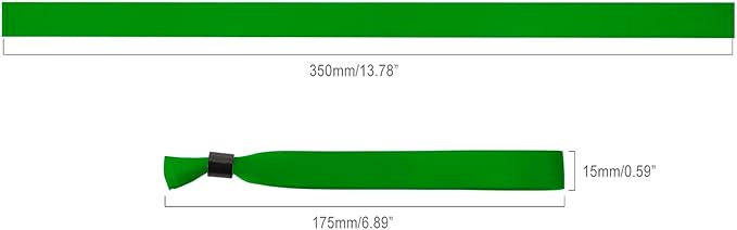 100 Pack Wrist Bands|Green Wristbands for Events|Wristbands for Concerts Festival Admission Party|13.78” x 0.59”