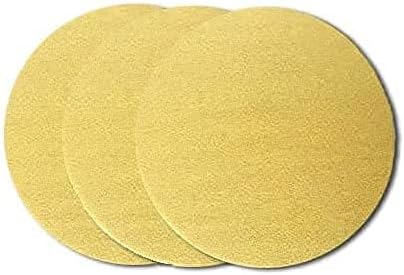 6 Inch Gold Hook and Loop Grip Sanding Discs (25 Pack, Assortment - 80/150/220/320/400 Grit)