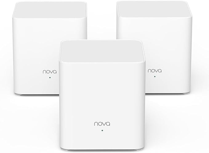 Tenda AX1500 Mesh WiFi 6 System Nova MX3 - Covers up to 3500 sq.ft - Whole Home WiFi 6 Mesh System - Gigabit Mesh Router for 80 Devices - Dual-Band Mesh Network - Replaces Wireless Router - 3-Pack