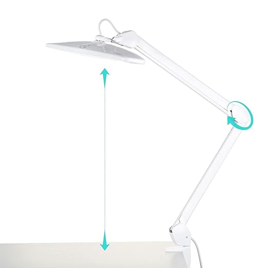 AmScope - 21W 84 LED Task Lamp on Articulating Arm with Table Clamp - LMP-84