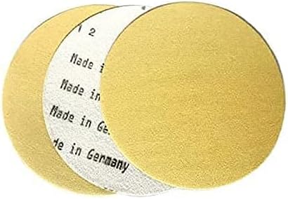 Starcke Premium 6 Inch No Hole Hook and Loop Grip Sanding Discs - Gold Aluminum Oxide (50 Pack, Assortment - 80/150/220/320/400 Grit)