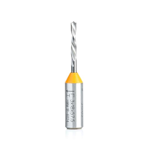 Amana Tool 315103 Solid Carbide Dowel Drill Boring Bit L/H 3mm D x 57.5mm Long x 10x25mm SHK
