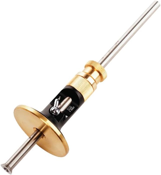 Wheel Marking Gauge, Aluminum Alloy Scriber Woodworking Mortise Parallel Scribing Tool Dovetail Scribing Gauge for Woodworking Projects, 0.2 Mm Precision, Rollable Blade