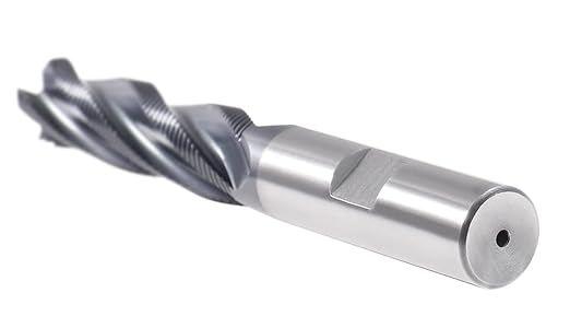 Accusize Industrial Tools 1/2'' Fine Tooth M42 8% Cobalt Tialn Roughing End Mill, 1/2'' Shk Dia, 2'' Flute Length, 4'' Oal, 4 Flute, 1104-0120