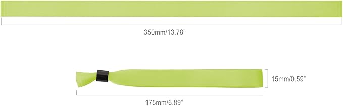 100 Pack Wrist Bands|Neon Yellow Wristbands for Events|Wristbands for Concerts Festival Admission Party|13.78” x 0.59”