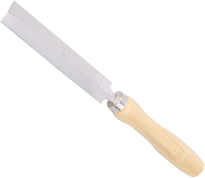 Diamond Rhombic File Wooden Handle Diamond Coated File Diamond File Saw Metal Glass Grinding Woodworking Garden Tool(5 inches (125mm))