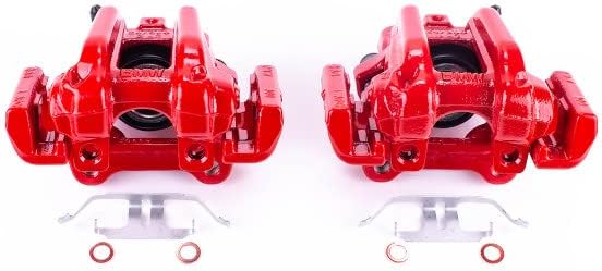 Power Stop Caliper Set For Select BMW Models Rear Pair of High-Temp Red Powder Coated Calipers S7110