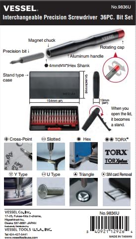 PRECISION SCREWDRIVER 36PCS BIT SET(English)