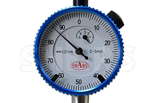 Shars 5mm Dial Indicator White Face .01mm Graduation, AGD1 Lug Back 303-3100A P