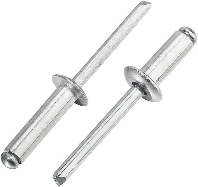 Linkup 55pcs pack 1/4" x 3/4" Pop blind Rivets, 6.4mm x 20mm pop rivets,Aluminum Body Steel Mandrel Rivets (Sliver),Dome Head aluminum rivets