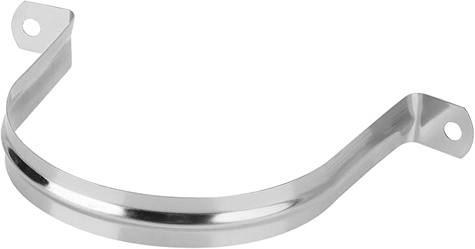50Pcs M100 Stainless Steel Pipe Strap, 4 Inch Stainless Steel Clamp, Two Hole Strap, U Bracket Tube Clip for Water Pipes, Cables
