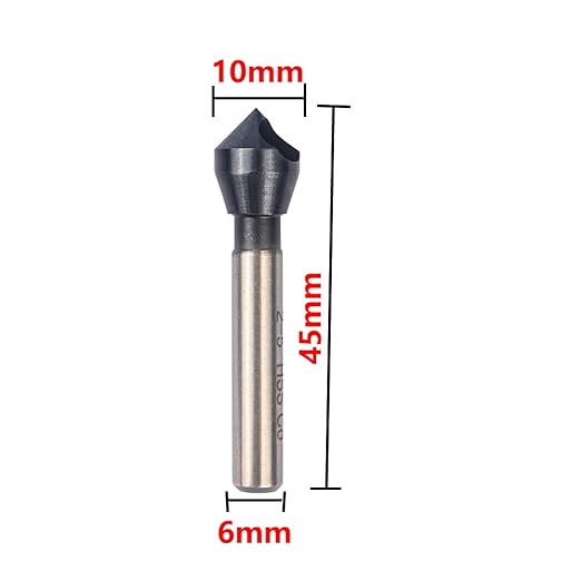 Cobalt Single End Countersink Drill Bits Set, TiAlN Coated 90 Degree Heavy Duty M35 Countersink Chamfer Tool for Metal, Stainless Steel, Copper, Wood, Fiberboard, 2-5MM
