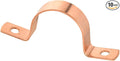 10-Pack EFIELD 1-Inch Copper Pipe Straps, Two-Hole Clamp Mount, Copper Made, (COPPER025)