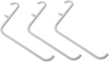 COHEALI Heavy Duty Hardware Bracket Hook Set - 3 Pack White Metal Hooks for Pegboard Tool Organization Easy Installation for Garage and Home Use