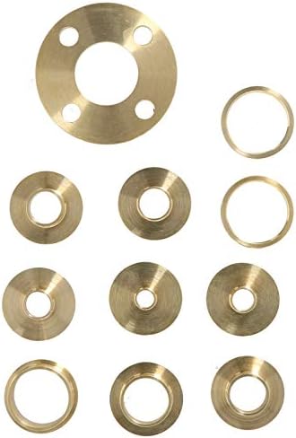 BTER Router Template Guide Set, 11pcs Solid Brass Template Guide Bushing Set, Portable Router Guide Bushing Kit with Carrying Case, Lock Nuts & Template Guide Adapter for Hinge Routing, Dovetailing