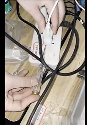 Fielect 3Pcs Tester Screwdriver, Voltage Detector Pen Light Circuit Tester Electric Test Pen Screwdriver AC/DC 100-500V