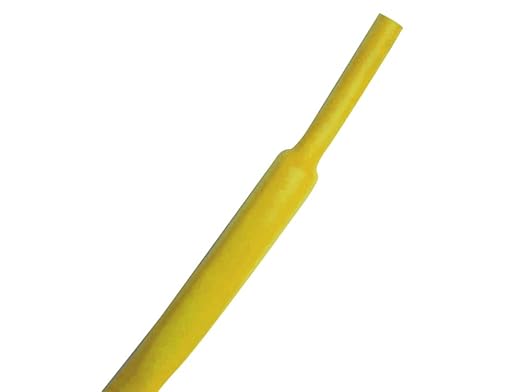 Kable Kontrol Heat Shrink Tubing - 3/4” Inch - 10' Ft Long, Yellow Polyolefin - 2:1 Industrial Shrink Tube & Cable Sleeve for Electrical Wire Insulation - Rated for 600 V