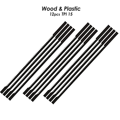 FOXBC 4-Inch Scroll Saw Blade Pin End Replacement for Dremel Moto-Saw MS20 MS20-01 MS51-01 MS52-01 MS53-01 48 Pack