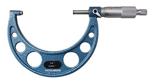 Accusize Industrial Tools EG00-0004 Ultra-Precision Outside Micrometer, 3-4 in