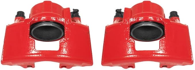 Power Stop Caliper Set for Chevrolet Dodge GMC Select Models Front Pair of High-Temp Red Powder Coated Calipers S4297