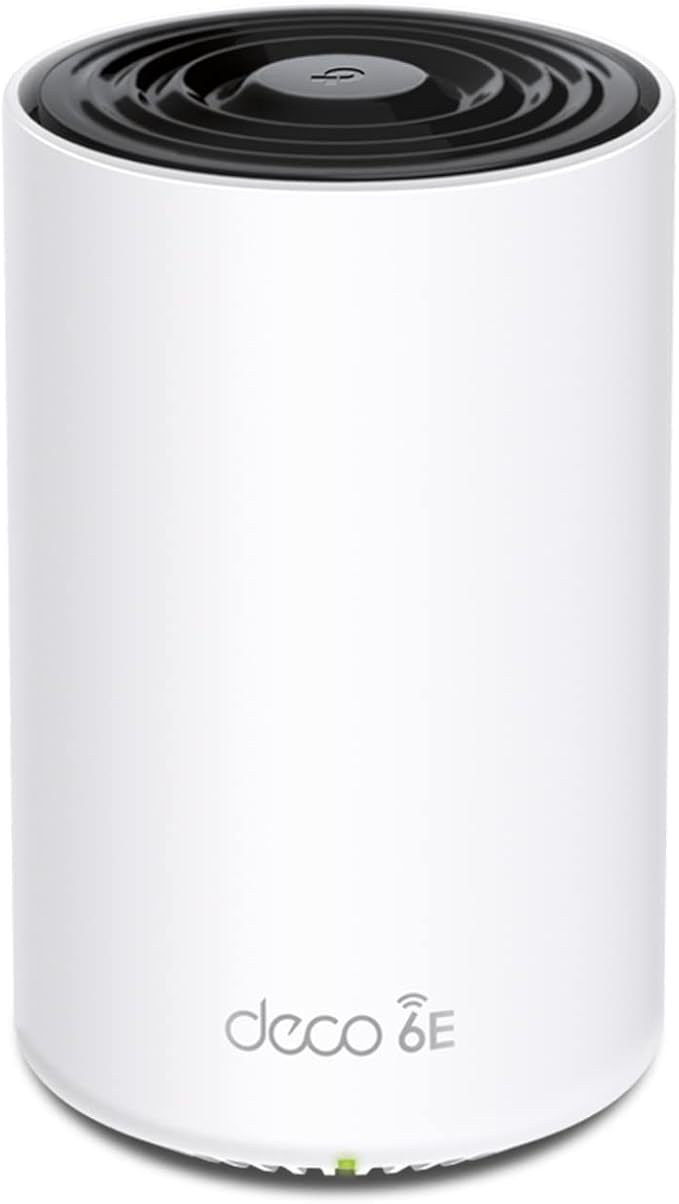 TP-Link Deco XE75 Pro AXE5400 Tri-Band WiFi 6E Mesh Router - 2.5G WAN/LAN Port, 2 x Gigabit LAN Ports, Covers up to 2900 Sq.Ft, Replaces WiFi Router and Extender, AI-Driven Mesh, 6GHz Band, 1-Pack