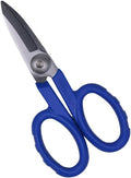 Elfcam® - Kevlar Scissors for Fiber Optics, Super Multi Cutter Made in High Carbon Alloy Steel, Serrated Blade Shear for Gripping Materials, Manufactured by Nusharp (KS-1)