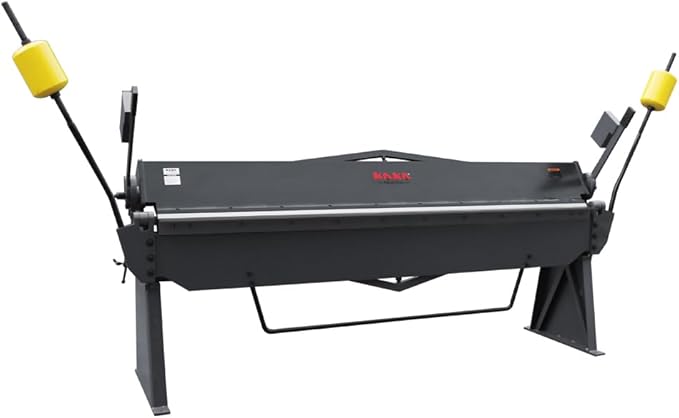 KAKA INDUSTRIAL Sheet Metal Brake, 100-Inch Heavy-Duty Metal Brake Bender, 12-Gauge Mild Steel Capacity Aluminum Brake, Floor Model Metal Break W-10012