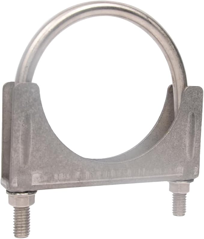 Universal 4 Inch Exhaust Clamp, Heavy Duty Stainless 4" U-Bolt Clamp