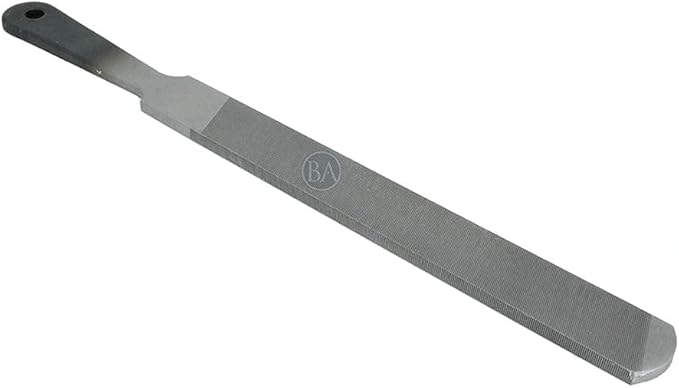 Benchmark Abrasives 8" Single Cut Farmer’s Own File, American Pattern Second Cut Rectangular Hand File Without Handle for Filing Agriculture or Garden tools, Axe (8")