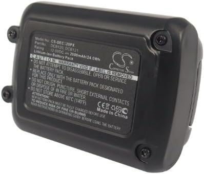 2000mAh / 24.00Wh Replacement Battery for DeWalt 120V MAX, 12V MAX Li-ion, 20V MAX, 60V MAX, CL3.C18S, DCB184, DCB184-XJ, DCB184-XR, DCD700, DCD710, DCD710D2-QW, DCD710N, DCD710S2, DCD740