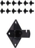 KINGDOM SOLUTIONS 12-Pack Black Gridwall Panel Mount Brackets – Heavy-Duty Wall Brackets for Gridwall, Slatgrid, or Trellis Panel Mounting – Durable Display Hardware for Store or Garage