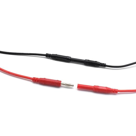 zhenyu 2Pcs Multimeter Test Lead Extension Male to Female Connector 4mm Banana Plug to Jack Heavy Duty 14AWG Silicone Wires Meter Leads Probes 3 Feet