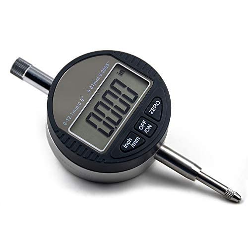 Electronic Digital Dial Indicator Gage Gauge Inch/Metric Conversion 0-0.5 Inch/12.7 mm with Back Lug Auto Off Featured Measuring Tool