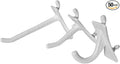 PegPro® J, 1", 2" Hooks Kit for Modern Plastic or Metal Pegboard – Durable Plastic Pegboard Hooks - For Garage, Kitchen, Craft Room, and more (J, 1", 2" Hooks - 50 Pack, White)